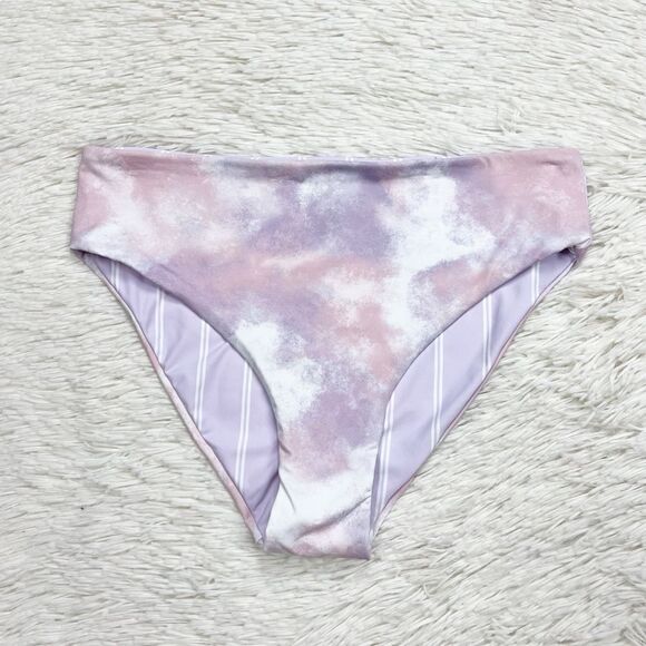 Roxy Sea & Waves Revo Purple Reversible Bikini Bottoms Size Small - Picture 5 of 9